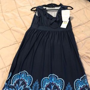 Blue/red multi color Maxi dress